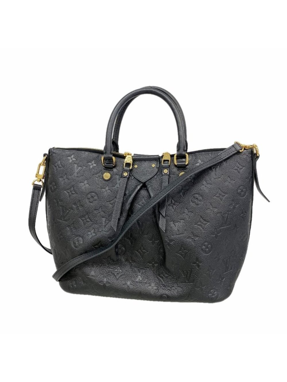 Louis Vuitton Handbag Monogram Empreinte Mazarine MM Noir 2-Way Bag
